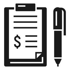 Poster - money report icon. simple illustration of money report vector icon for web design isolated on white 