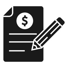 Poster - Pen check report icon. Simple illustration of pen check report vector icon for web design isolated on white background