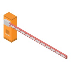 Poster - Parking barrier icon. Isometric of parking barrier vector icon for web design isolated on white background