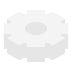 Poster - Gear wheel icon. Isometric of gear wheel vector icon for web design isolated on white background