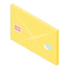 Poster - Mail letter icon. Isometric of mail letter vector icon for web design isolated on white background