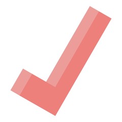Poster - Red approved sign icon. Isometric of red approved sign vector icon for web design isolated on white background