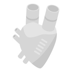 Poster - Artificial heart icon. Isometric of artificial heart vector icon for web design isolated on white background