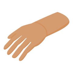 Poster - Human cyborg hand icon. Isometric of human cyborg hand vector icon for web design isolated on white background