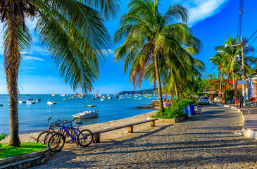 Seafront of Brigitte Bardot in Buzios, Rio de Janeiro. Brazil