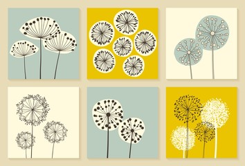 Set of Vintage Dandalions illustrations