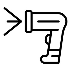 Fototapete - Cashier barcode scanner icon. Outline cashier barcode scanner vector icon for web design isolated on white background