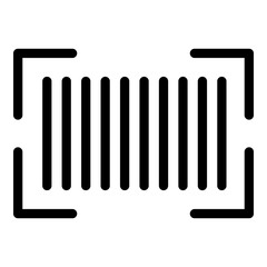 Fototapete - Scan barcode icon. Outline scan barcode vector icon for web design isolated on white background