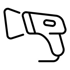 Poster - Warehouse barcode scanner icon. Outline warehouse barcode scanner vector icon for web design isolated on white background