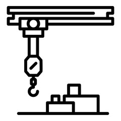 Poster - mobile hook crane icon. outline mobile hook crane vector icon for web design isolated on white backg