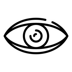 Poster - Human eye icon. Outline human eye vector icon for web design isolated on white background