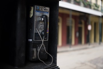 old phone on the street