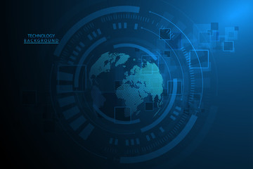Poster - Abstract technology background Hi-tech communication concept futuristic digital innovation background for global web, connection, science. Vector illustration