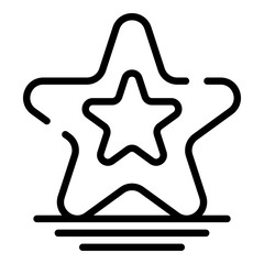 Poster - Star icon. Outline star vector icon for web design isolated on white background