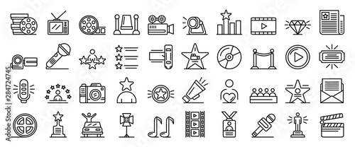 Celebrity icons set Fototapete