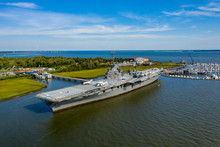 Aerial Photo USS Yorktown Mt Pleasant South Carolina USA