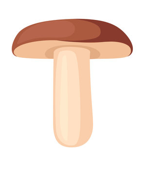 Vegetable letter T mushroom style cartoon vegetable design flat vector illustration isolated on white background