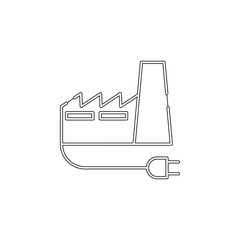Poster - Factory icon. Element of sustainable energy for mobile concept and web apps icon. Outline, thin line icon for website design and development, app development