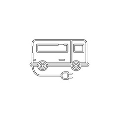 Poster - Eco Bus icon. Element of sustainable energy for mobile concept and web apps icon. Outline, thin line icon for website design and development, app development