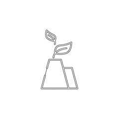 Poster - Plant power factory icon. Element of sustainable energy for mobile concept and web apps icon. Outline, thin line icon for website design and development, app development
