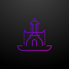 Poster - Fountain dusk style nolan icon. Elements of summer holiday and travel set. Simple icon for websites, web design, mobile app, info graphics