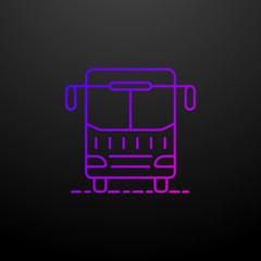 Poster - Bus dusk style nolan icon. Elements of summer holiday and travel set. Simple icon for websites, web design, mobile app, info graphics