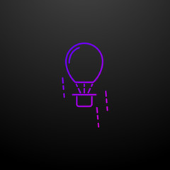 Poster - Aerostat dusk style nolan icon. Elements of summer holiday and travel set. Simple icon for websites, web design, mobile app, info graphics