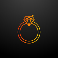 Aufkleber - wedding ring nolan icon. elements of woman accessories set. simple icon for websites, web design, mo