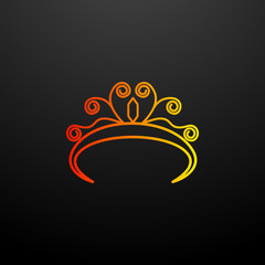 Poster - crown nolan icon. Elements of woman accessories set. Simple icon for websites, web design, mobile app, info graphics