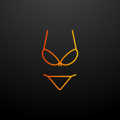 Poster - swimsuit nolan icon. Elements of woman accessories set. Simple icon for websites, web design, mobile app, info graphics