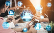 © InfiniteFlow - E-learning and Online Education for Student and University Concept. Graphic interface showing technology of digital training course for people to do remote learning from anywhere.