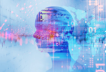 programming code abstract technology background of software developer and computer script