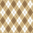 Brown,  Beige  and  White Seamless Argyle Pattern Vector Background