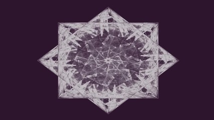 Poster - Moving through neon winding spiral tunnel made of simple square gates that softly changes color, looped animation for music videos, vj sets, etc.