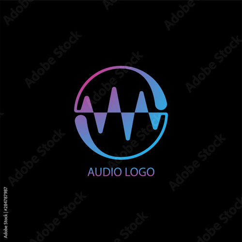 Audio Wave Spectrum Visual Logo Liquid Spectrum Bar Design Vector