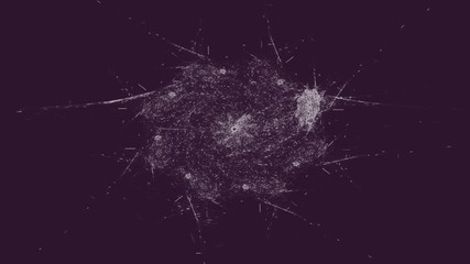Poster - Moving through neon winding spiral tunnel made of simple square gates that softly changes color, looped animation for music videos, vj sets, etc.