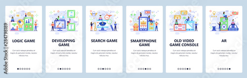 Fotografía Mobile app onboarding screens