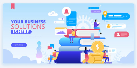Poster - SEO courses, e business landing page template