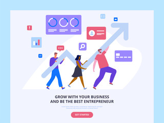 Poster - Entrepreneurship courses landing page template