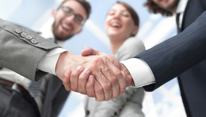 business handshake.the concept of partnership