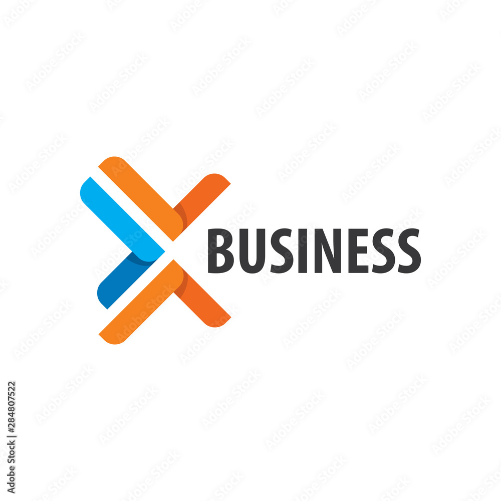 Letter X logo design concept negative space style. Abstract sign ...