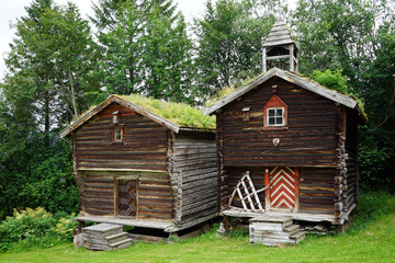 Poster - Wooden farmhouses