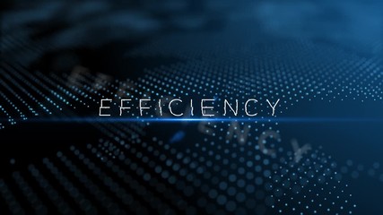 Poster - Efficiency modern intro text 3D animation with lens flare and depth of field focus blur