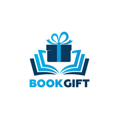 Book Gift Logo Template Design Vector, Emblem, Design Concept, Creative Symbol, Icon