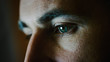 © Gorodenkoff - Close-up of a Green-Blue Man's Eyes with Screen Reflecting in Them.