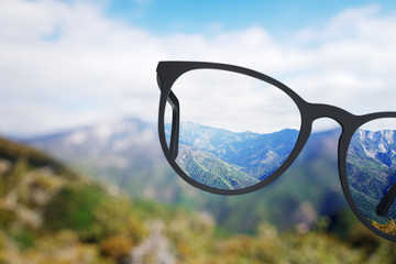 Poster - Creative nature though eyeglasses