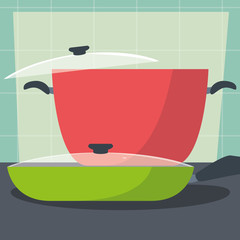 Poster - pot and pan of kitchen