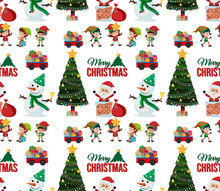 Seamless Background Design With Christmas Theme