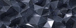 © Pierell - Black gray background with crystals, triangles. 3d illustration, 3d rendering.