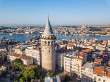 Galata Tower. Istanbul City Aerial View